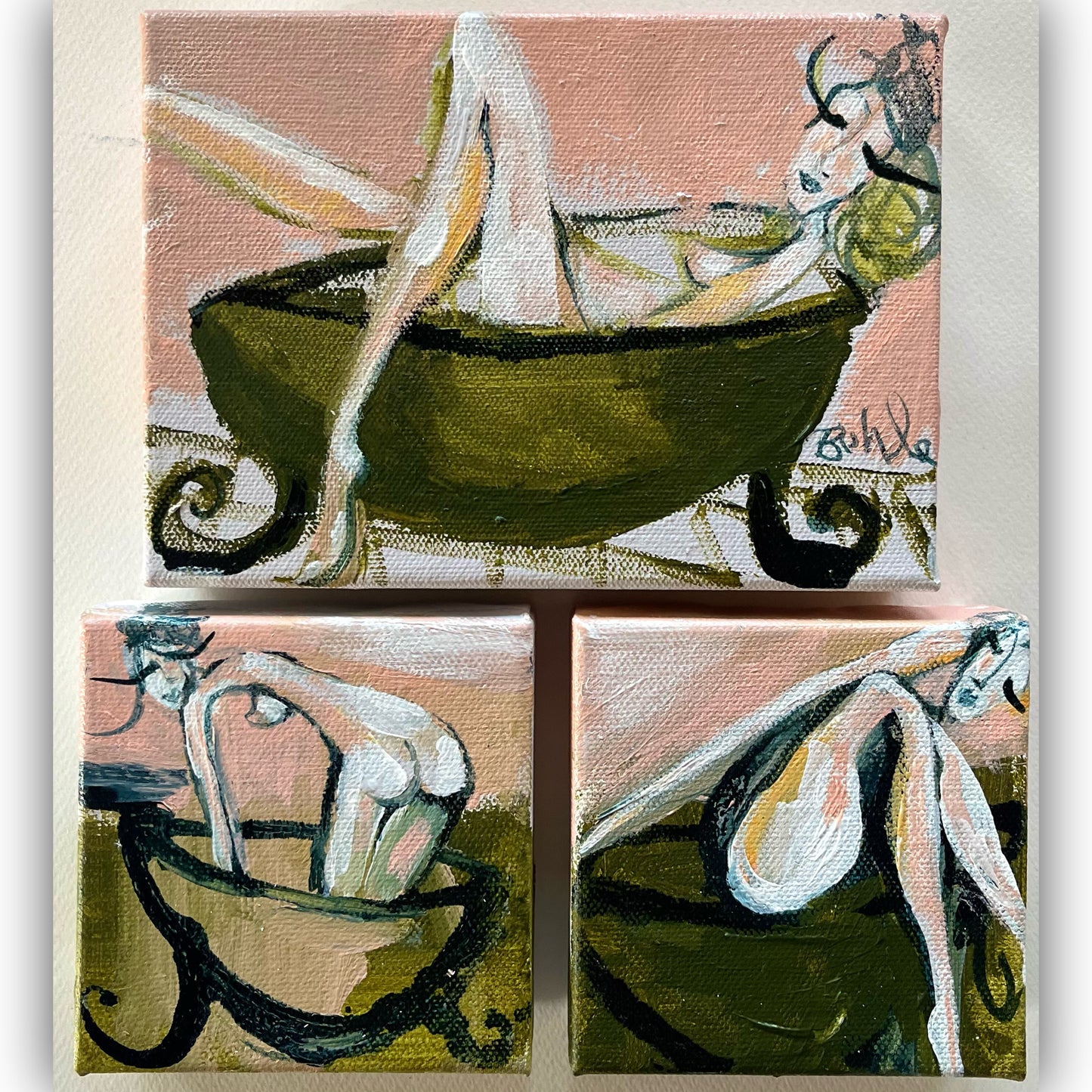 Bath Girl (Triptych)